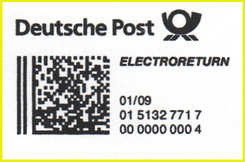 vergrößerter Ausschnitt vom Freimachungsvermerk von CCR mit der Besonderheit einer zusätzlichen Datumsangabe