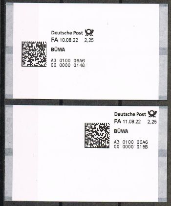 Die Änderung von linksbündigen Druck auf rechtsbündigen Druck am Beispiel einer BÜWA Sendung vom Standort Jülicher Str. in Aachen zwischen dem 10. August 2022 und dem 11. August 2022 . Quelle philaseiten.de, Thema zur Poststation 2.0, Beitrag #8 Die Änderung von linksbündigen Druck auf rechtsbündigen Druck am Beispiel einer BÜWA Sendung vom Standort Jülicher Str. in Aachen zwischen dem 10. August 2022 und dem 11. August 2022 . Quelle philaseiten.de, Thema zur Poststation 2.0, Beitrag #8