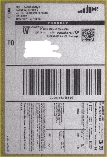 Warenpost International zum Kilotarif mit DV-Freimachung aus dem April 2018