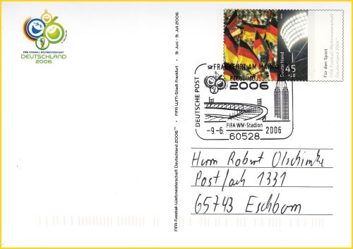 Eine der 12 Pluskarten aus dem Set gelaufen mit passenden Sonderstempel - neben dem Logo links oben befindet sich hier kein Hologramm Eine der 12 Pluskarten aus dem Set gelaufen mit passenden Sonderstempel - neben dem Logo links oben befindet sich hier kein Hologramm