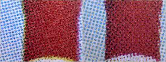 Vergleich Bildelement Turmausschnitt – links echt – rechts falsch