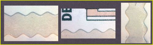 Teilausschnitt der Stanzung der Fälschungen