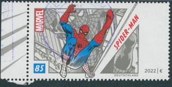 gestempeltes Exemplar 85 Cent Spider Man, verkauft über das Auktionshaus Felzmann – der Zuschlag erfolgte hier bei 2100 Euro gestempeltes Exemplar 85 Cent Spider Man, verkauft über das Auktionshaus Felzmann – der Zuschlag erfolgte hier bei 2100 Euro