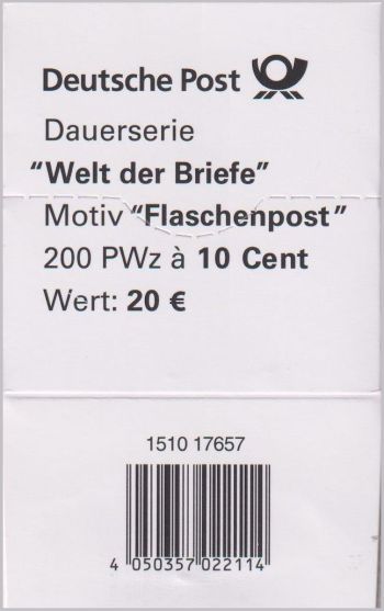 Bildausschnitt von der Verpackung einer Rolle von der Druckerei Enschede Securitiy-Print von einer der ersten beiden Auflagen