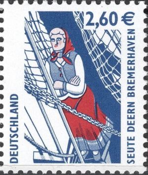 Eine echte Marke 2,60 Euro der Serie SWK Eine echte Marke 2,60 Euro der Serie SWK
