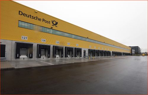 Teilansicht der mechanisierten Zustellbasi Hattersheim von außen (Foto Bernd Georg)