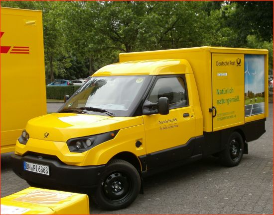 Rein etektrisch betiebenes Zustellfahrzeug, das von der Post mitentwickelt wurde und nun auch von ihr selbst gebaut wird - der 