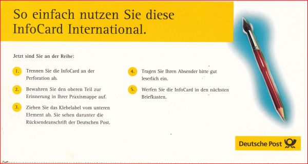 Weitere Werbedetails zur Infocard International - Seite 2 Weitere Werbedetails zur Infocard International - Seite 2