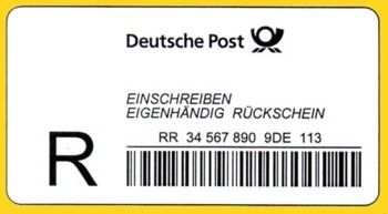 Neues Label ohne Freimachungselemente