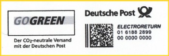 Electroreturn mit GoGreen Vermerk
