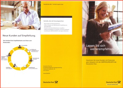 Vorderseite Werbeflyer Empfehlerkarte