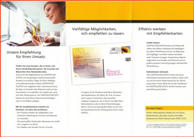 Rückseite Werbeflyer Empfehlerkarte
