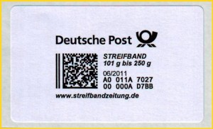 Produktmarke Streifbandzeitung 3. Gewichtsstufe
