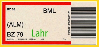 Der Nachfolger der Beutelfahnen - der Infoträger - hier für die Nachtluftpost (NLP) vom BZ 03 über den Flugplatz Lahr zum BZ 79