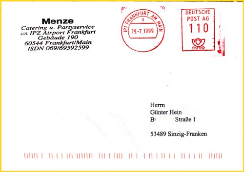 Postfreistempelung vom IPZ - dieser Stempel war nur sehr kurze Zeit in Einsatz und dürfte nicht sehr häufig sein Postfreistempelung vom IPZ - dieser Stempel war nur sehr kurze Zeit in Einsatz und dürfte nicht sehr häufig sein