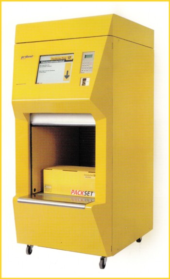 Der Paketannahmeautomat von der deutschen Firma Prokent AG, der für diesen Versuch entwickelt wurde, aber nicht zum Einsatz kam
