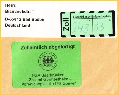 Postverzollung 2010