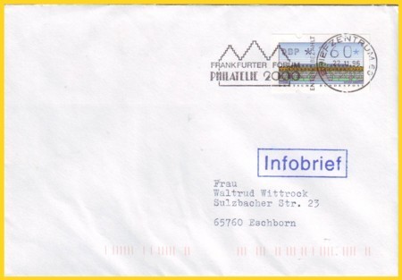 2. Gewichtsstufe Infobrief ATM 160 Pfennig Sanssouci Typ N
