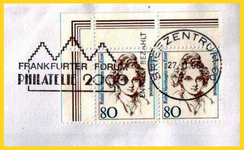 Absenderstempelung vom ersten Tag des Klischees "Frankfurter Forum"