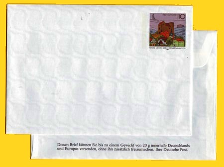 Plusbrief Versuchsauflage 110 Pfennig - Motiv Bad Frankenhausen