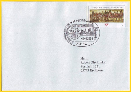 Plusbrief 55 Cent C6 Motiv Magdeburg mit SST