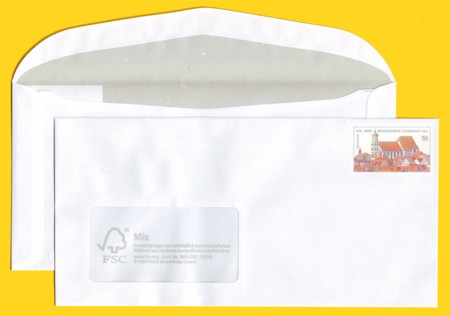 Plusbrief 55 Cent naßklebend Motiv Schwäbisch Hall - Klappe 1