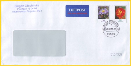 Lp-Plusbrief 70 Cent Abstand 7,5 mm zwischen Marken